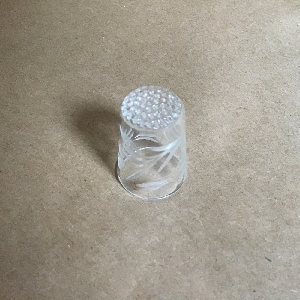 Plastic Thimble Floral Motif